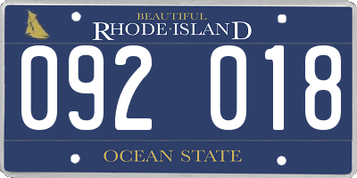 RI license plate 092018