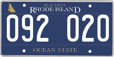 RI license plate 092020