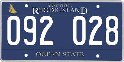 RI license plate 092028