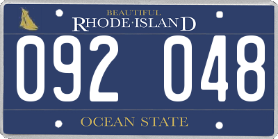 RI license plate 092048