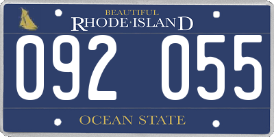 RI license plate 092055