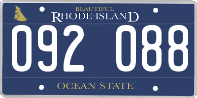 RI license plate 092088