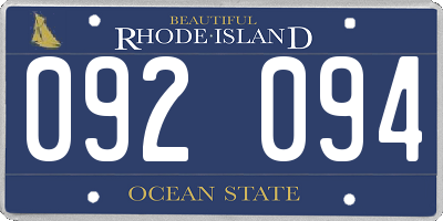 RI license plate 092094
