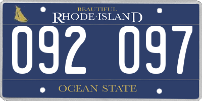 RI license plate 092097