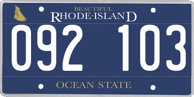 RI license plate 092103