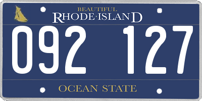 RI license plate 092127