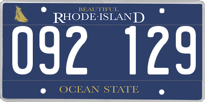 RI license plate 092129