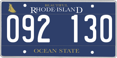 RI license plate 092130