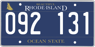 RI license plate 092131