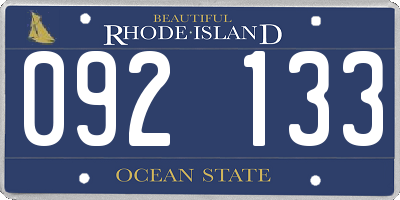 RI license plate 092133