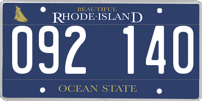 RI license plate 092140