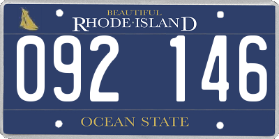 RI license plate 092146