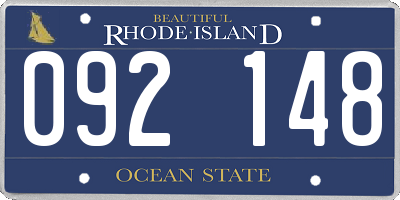 RI license plate 092148