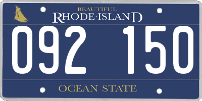 RI license plate 092150