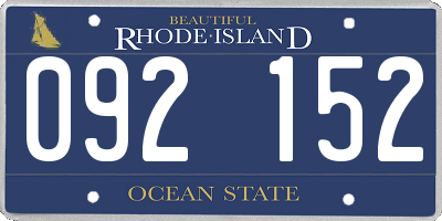 RI license plate 092152