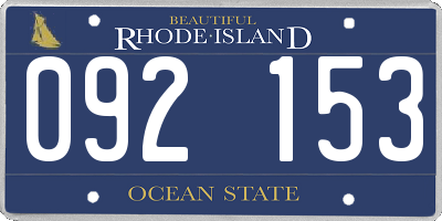 RI license plate 092153