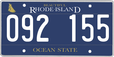 RI license plate 092155