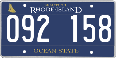 RI license plate 092158