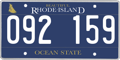 RI license plate 092159