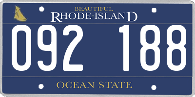 RI license plate 092188