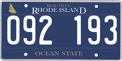 RI license plate 092193