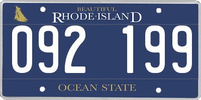 RI license plate 092199