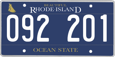 RI license plate 092201