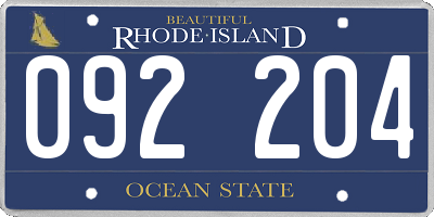 RI license plate 092204