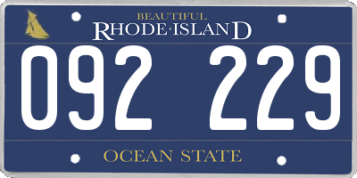 RI license plate 092229