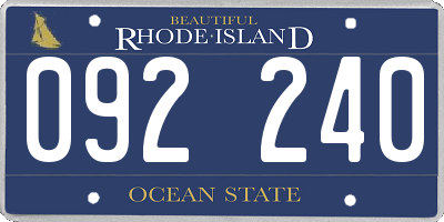 RI license plate 092240