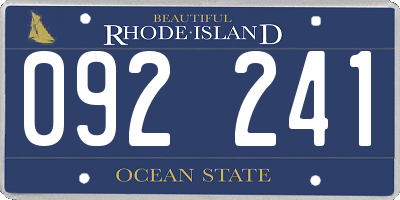 RI license plate 092241