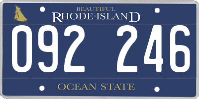 RI license plate 092246