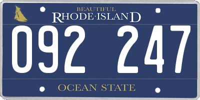 RI license plate 092247