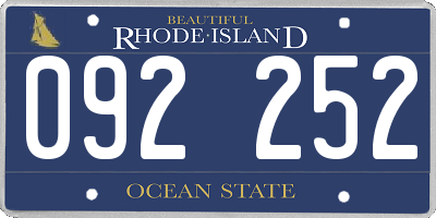 RI license plate 092252