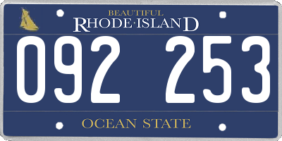 RI license plate 092253