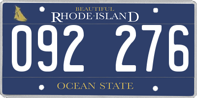RI license plate 092276