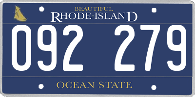 RI license plate 092279