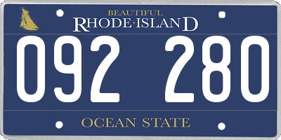 RI license plate 092280