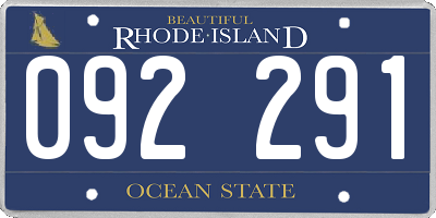 RI license plate 092291