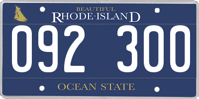 RI license plate 092300