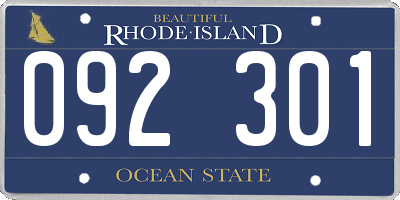 RI license plate 092301