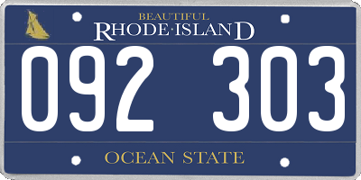 RI license plate 092303