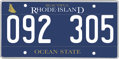RI license plate 092305