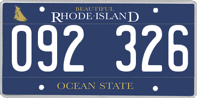 RI license plate 092326