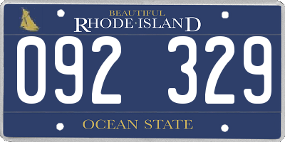 RI license plate 092329