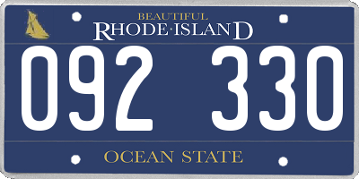 RI license plate 092330