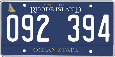 RI license plate 092394
