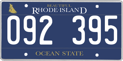 RI license plate 092395
