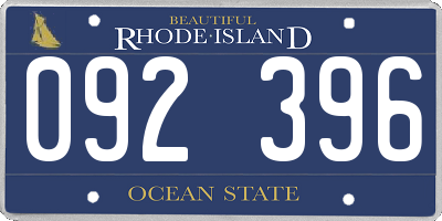 RI license plate 092396