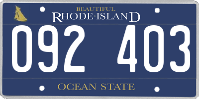 RI license plate 092403